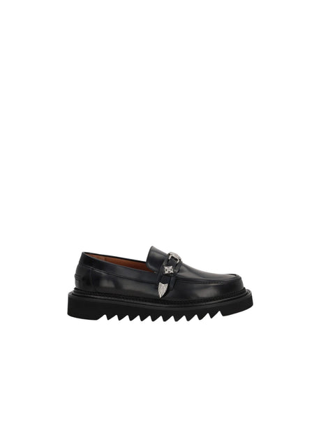 Buckle-detailed Leather Loafers-TOGA VIRILIS-JOHN JULIA