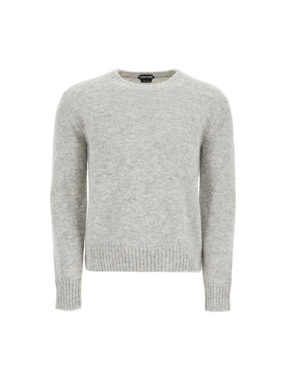 Brushed Alpaca Crewneck Sweater.