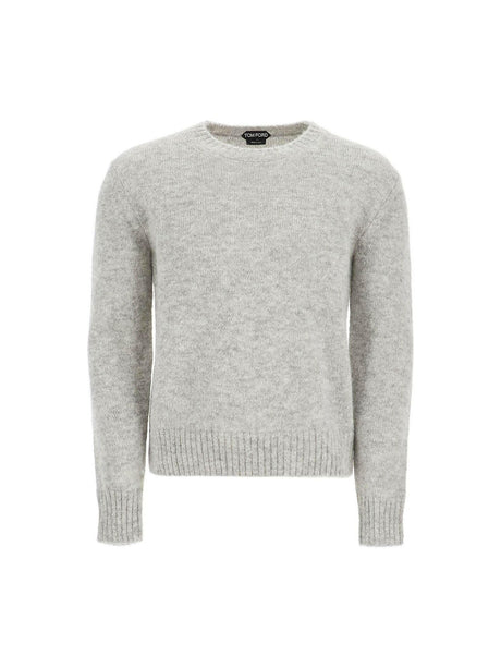 Brushed Alpaca Crewneck Sweater.