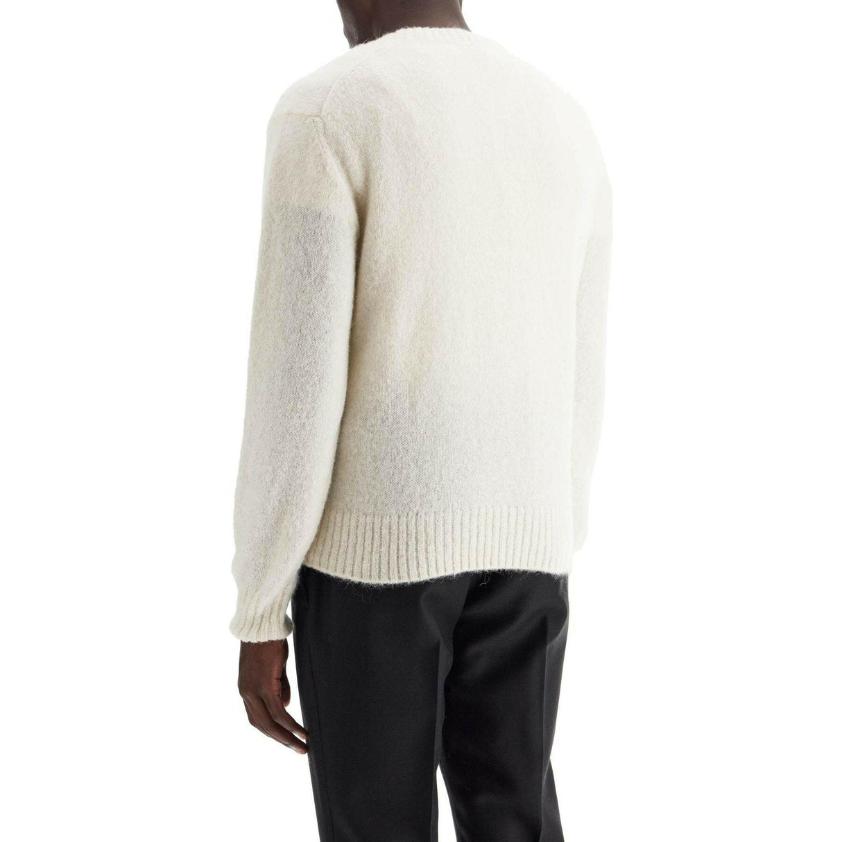 Brushed Alpaca Crewneck Sweater.