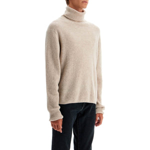 Cashmere and Silk Turtleneck Sweater High-Neck Loose Fit