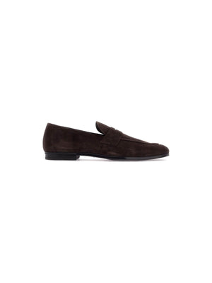 Classic Suede Loafers Unlined Interior Leather Insole Rubber Sole