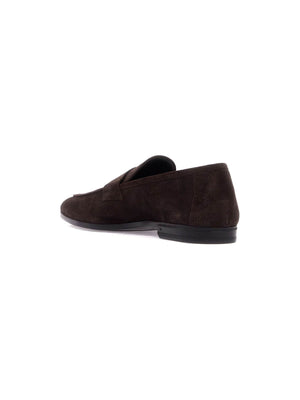 Classic Suede Loafers Unlined Interior Leather Insole Rubber Sole - Men > Shoes > Loafers