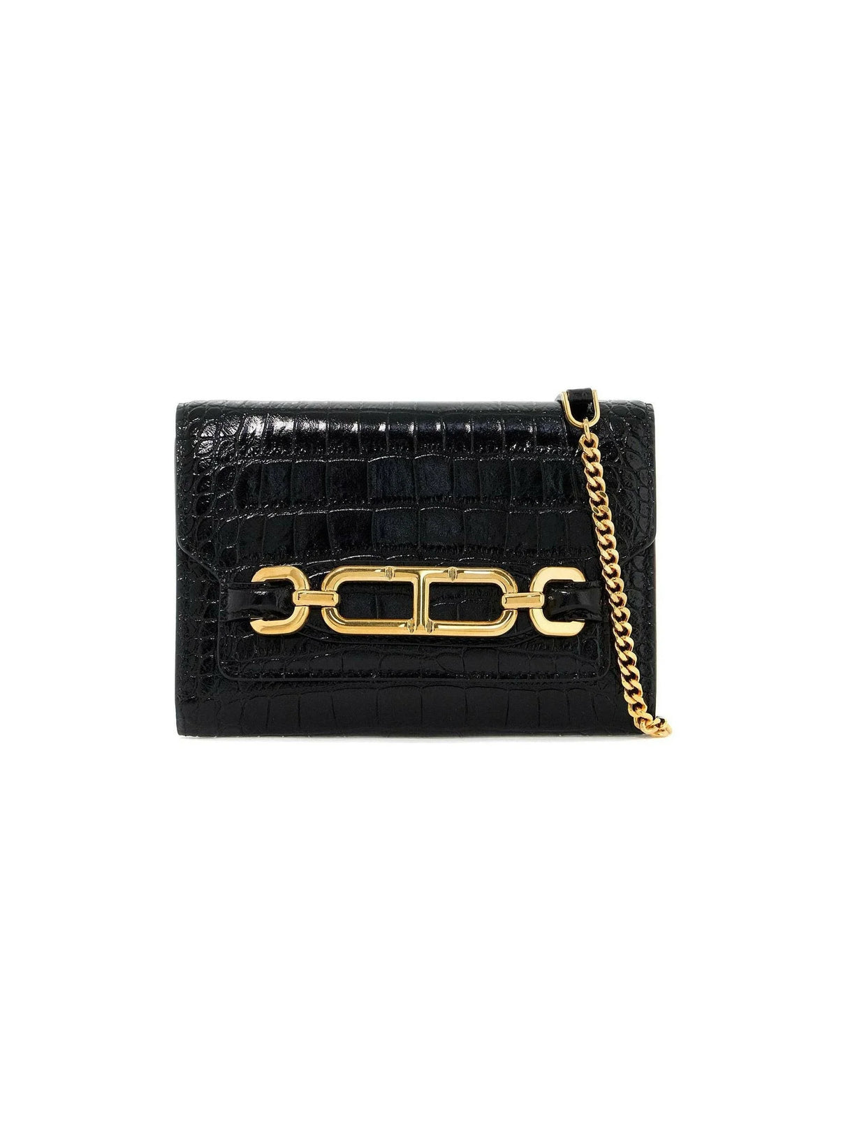 Croc-Embossed Patent Whitney Mini Bag.