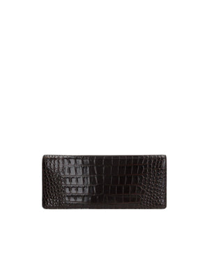 Crocodile-embossed Leather Clutch-TOM FORD-JOHN JULIA