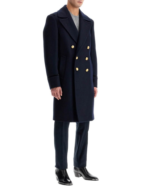 Double-breasted Wool Felt Coat-TOM FORD-JOHN JULIA