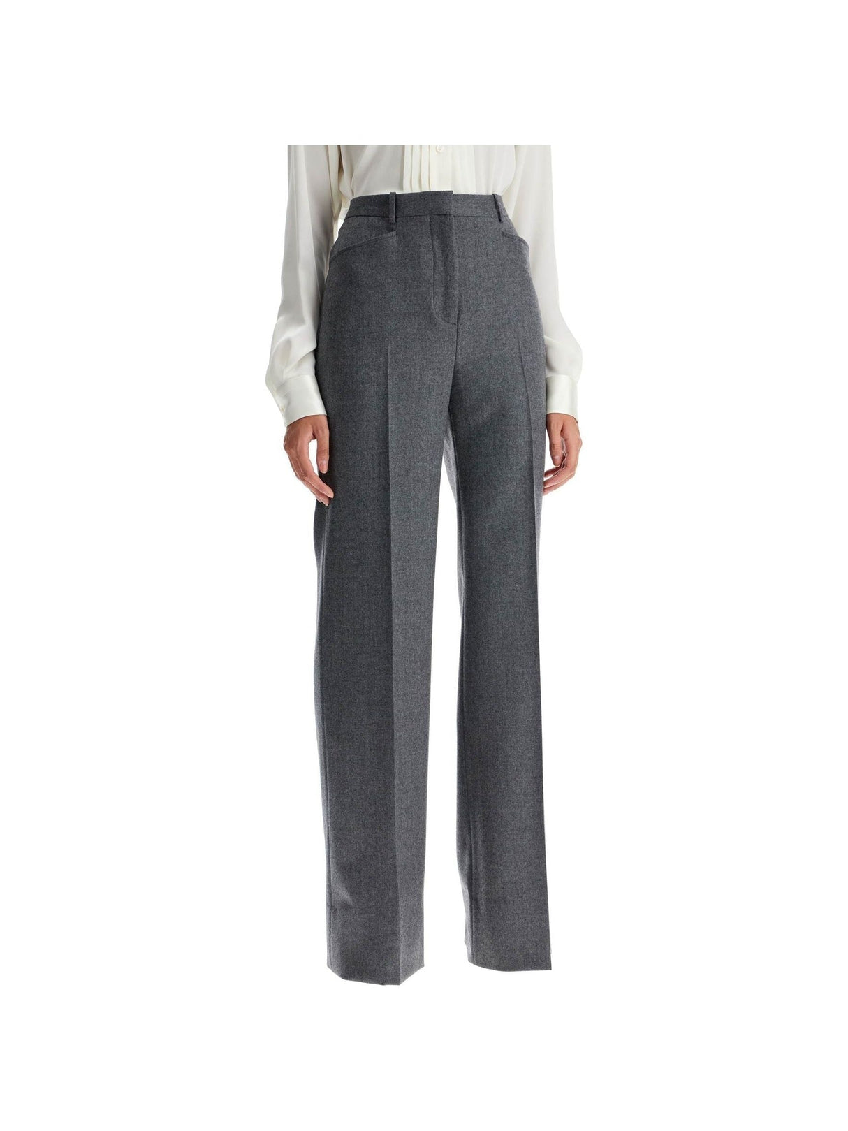 Flannel Bootcut Trousers