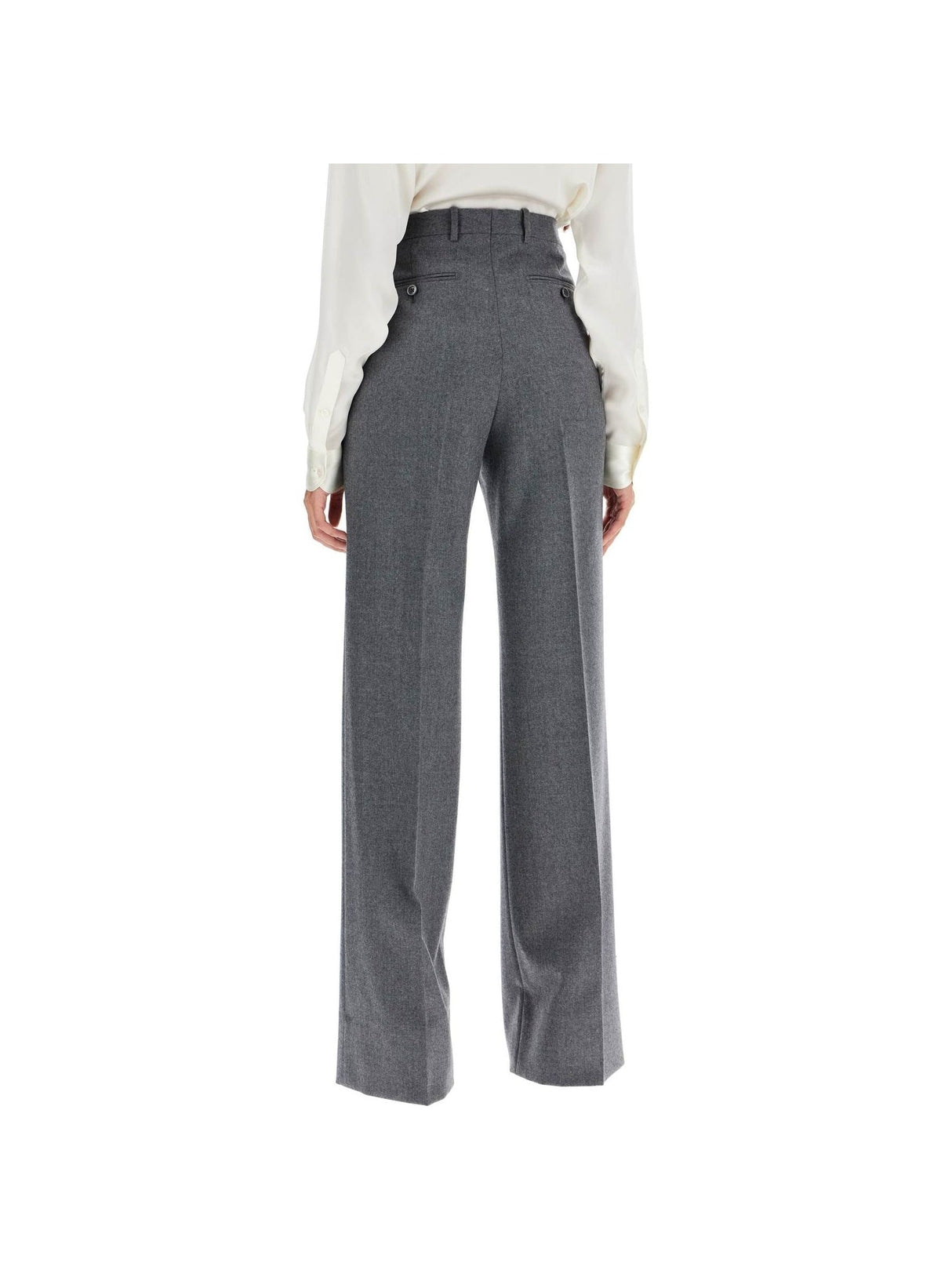 Flannel Bootcut Trousers