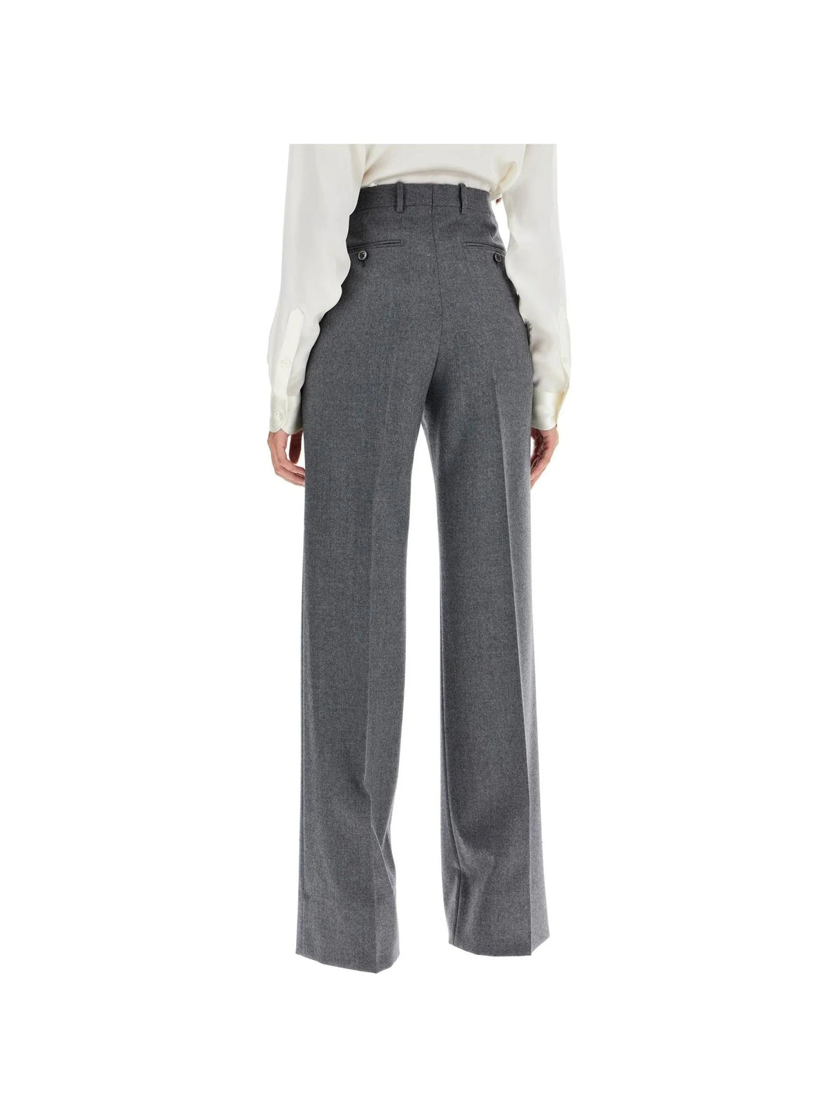 Flannel Bootcut Trousers - Women > Clothing > Trousers > Trousers