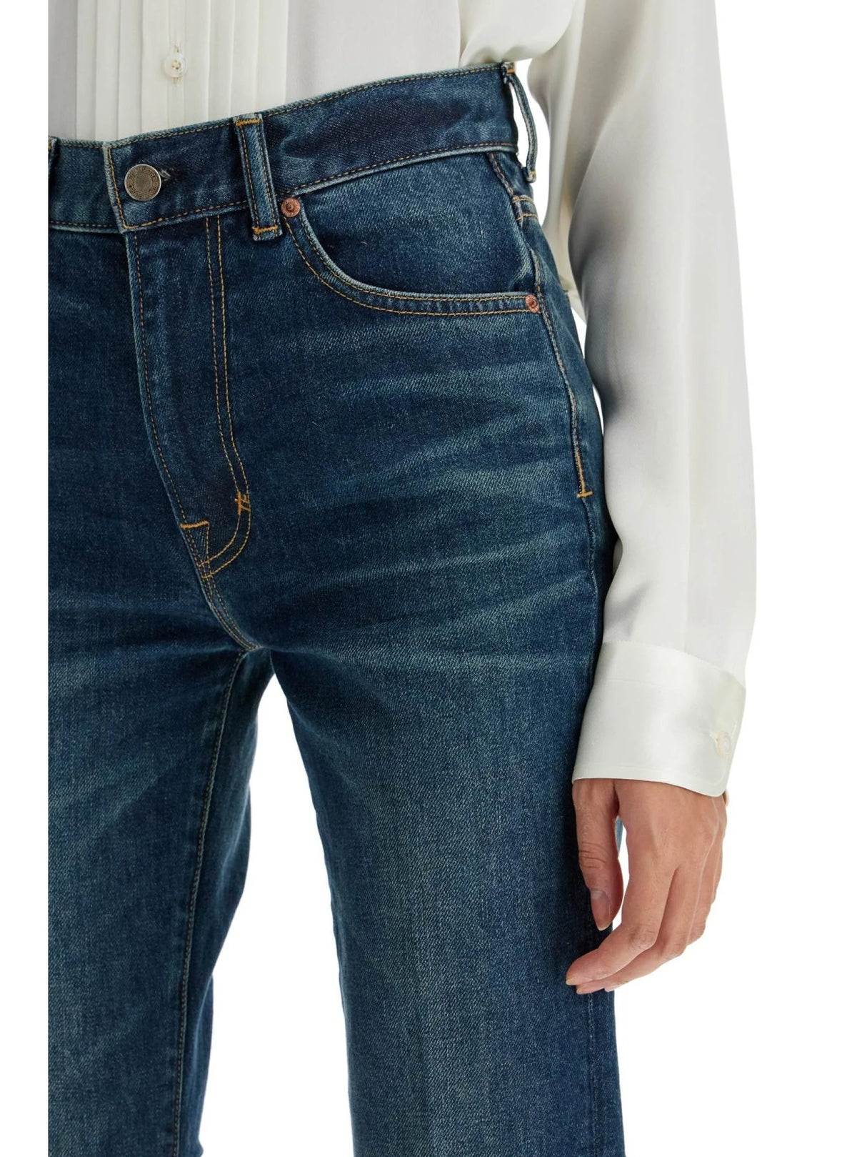 Flare Mid-rise Jeans With