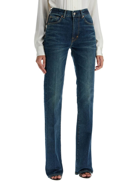 Flare Mid-rise Jeans With