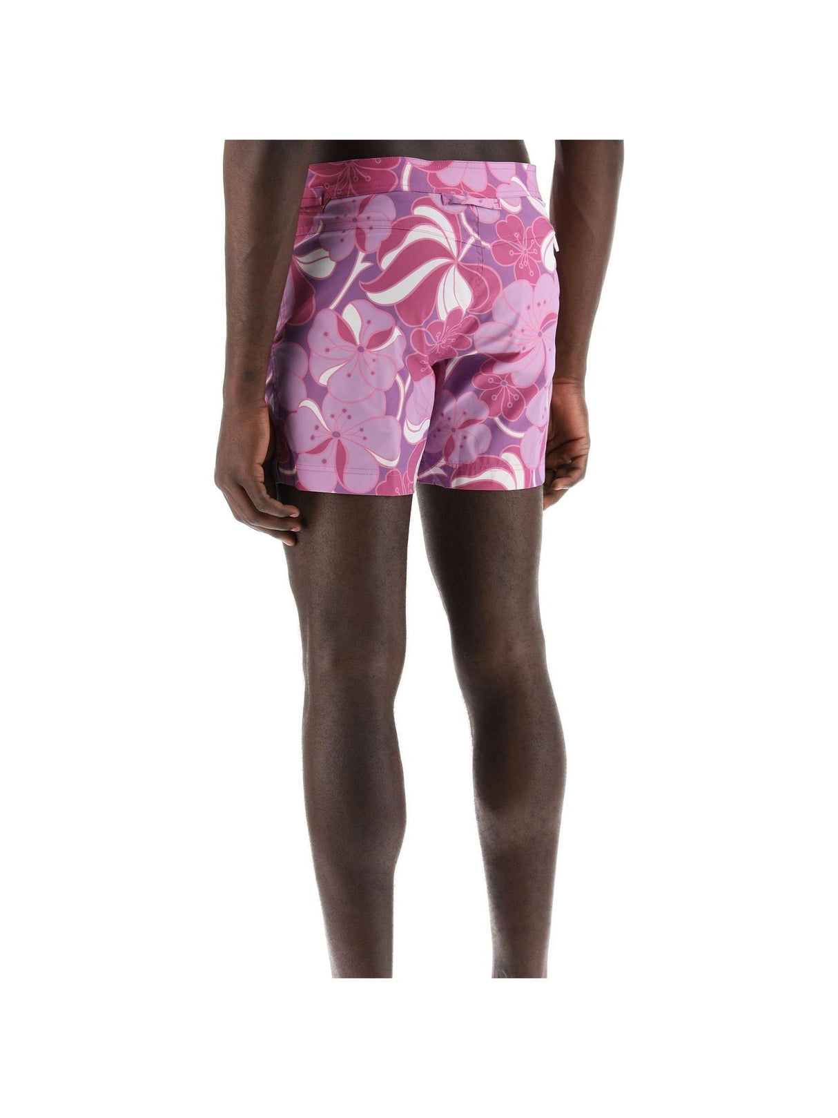 TOM FORD-Floral Patterned Technical Shorts-JOHN JULIA