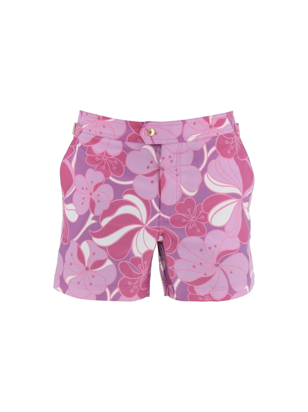 TOM FORD-Floral Patterned Technical Shorts-JOHN JULIA