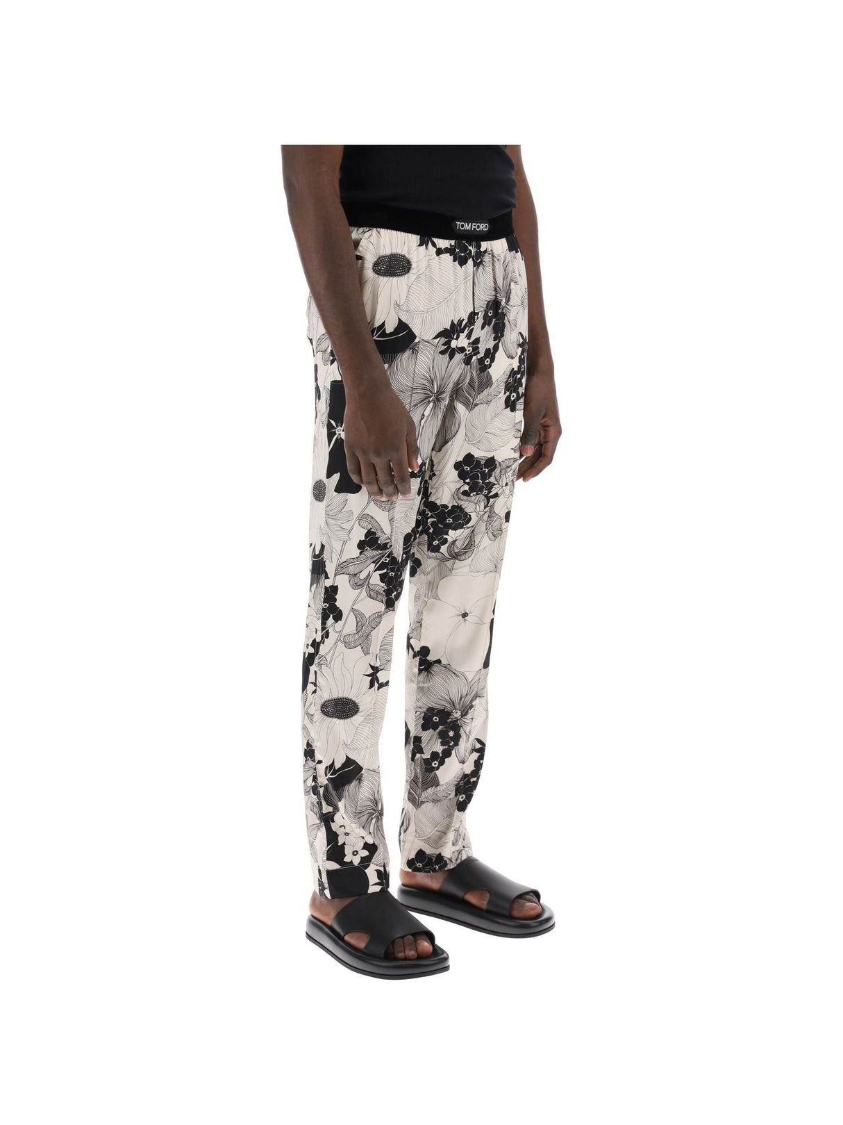 Pajama Pants In Floral Silk