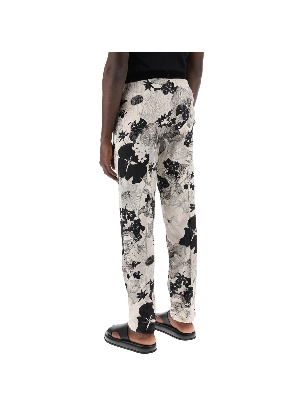 Pajama Pants In Floral Silk