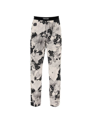 Pajama Pants In Floral Silk