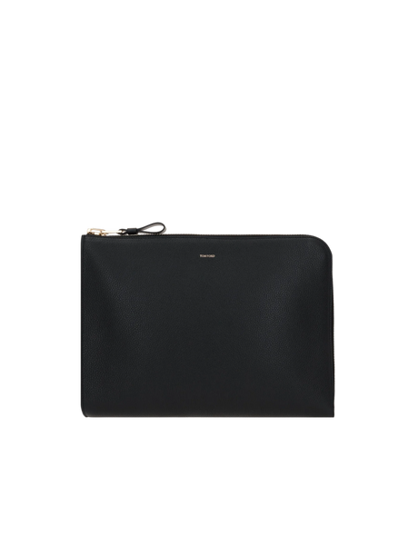 Grainy Leather Document Holder-TOM FORD-JOHN JULIA