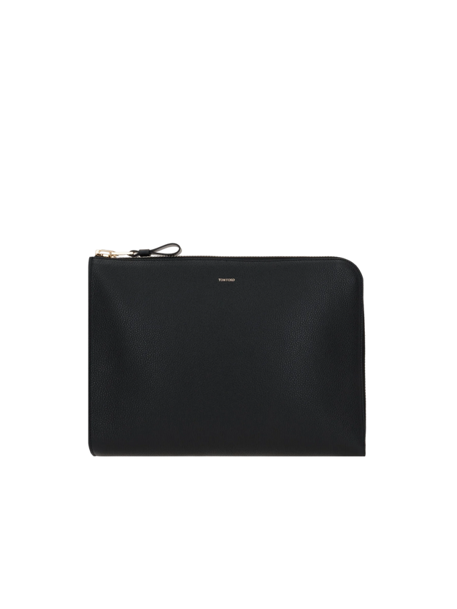 Grainy Leather Document Holder-TOM FORD-JOHN JULIA