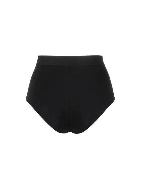 High-waisted Underwear Briefs With Logo Band