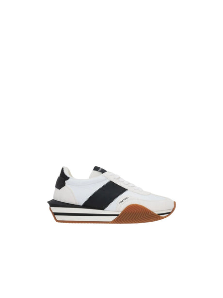 James Leather Suede Sneakers-TOM FORD-JOHN JULIA