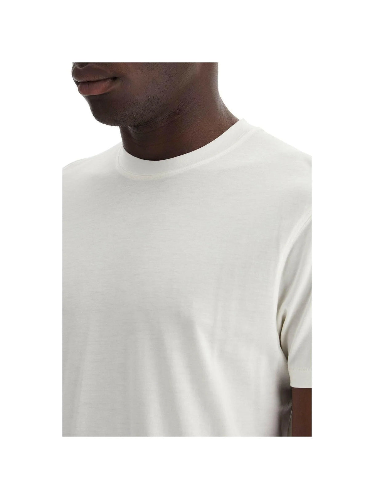 Lyocell Cotton Crewneck T-Shirt.