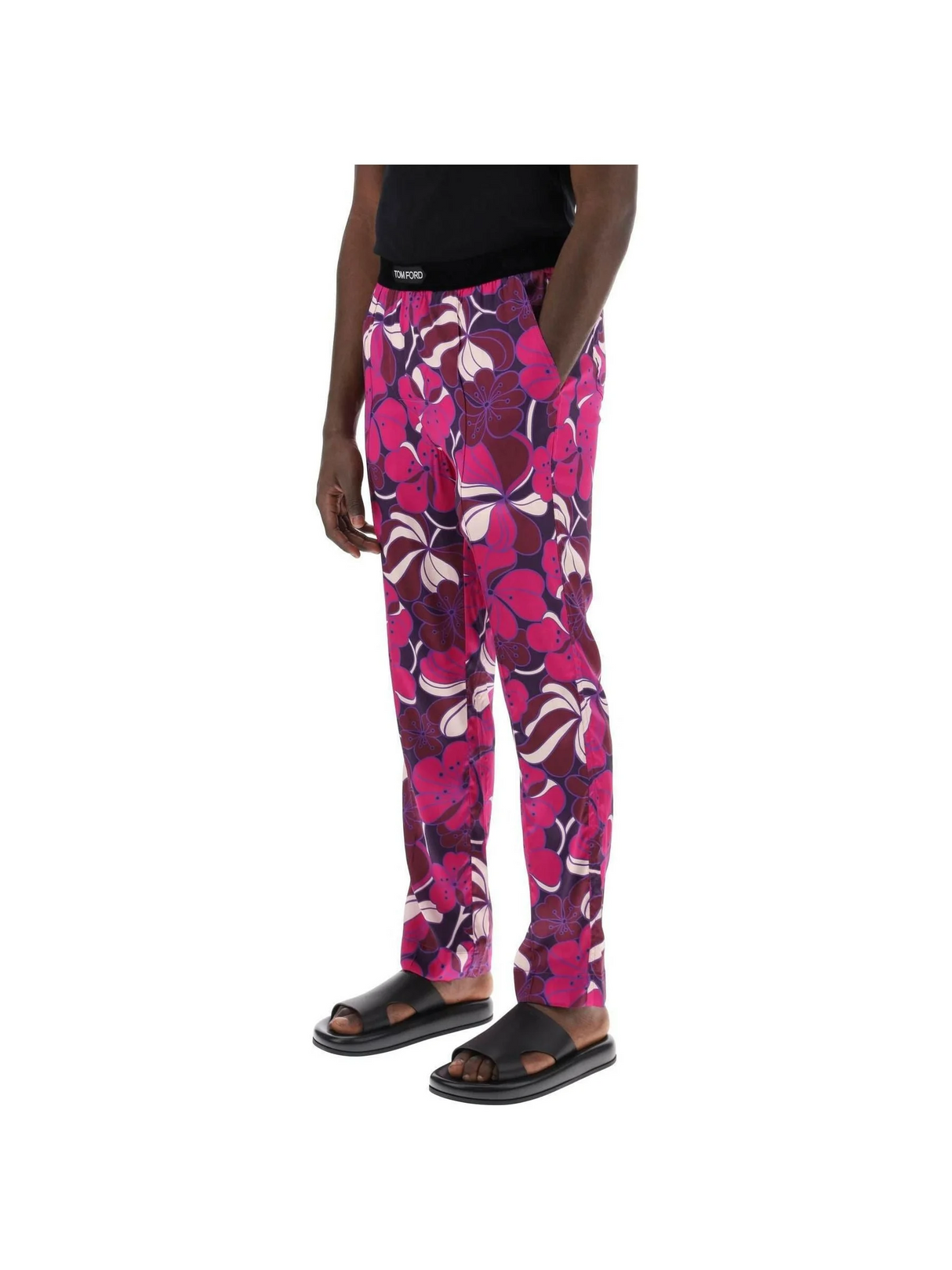 Pajama Pants In Floral Silk TOM FORD JOHN JULIA.