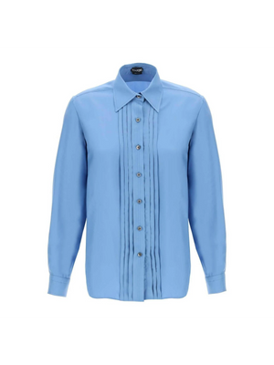 Pleated Front Placket Shirt TOM FORD JOHN JULIA.