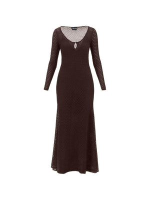 Scoop-Neck Lurex Open-Knit Dress TOM FORD JOHN JULIA.