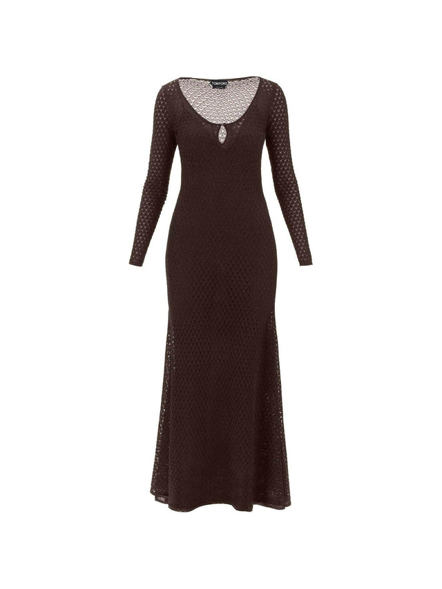 Scoop-Neck Lurex Open-Knit Dress TOM FORD JOHN JULIA.