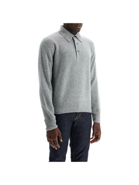 Seamless Cashmere Long-Sleeved Polo.