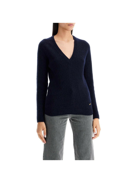 TOM FORD-Seamless Cashmere Silk Knit V-Neck Sweater-JOHN JULIA