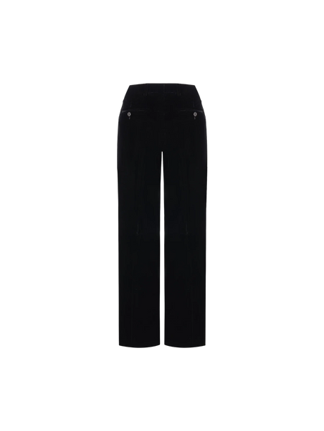 Straight-leg Velvet Trousers-TOM FORD-JOHN JULIA