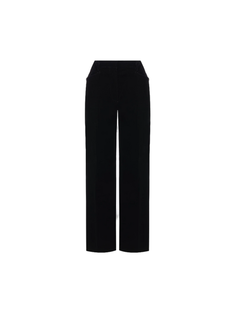 Straight-leg Velvet Trousers-TOM FORD-JOHN JULIA