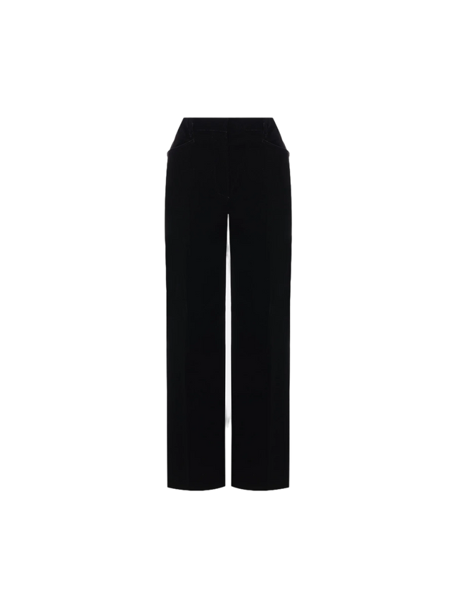 Straight-leg Velvet Trousers-TOM FORD-JOHN JULIA