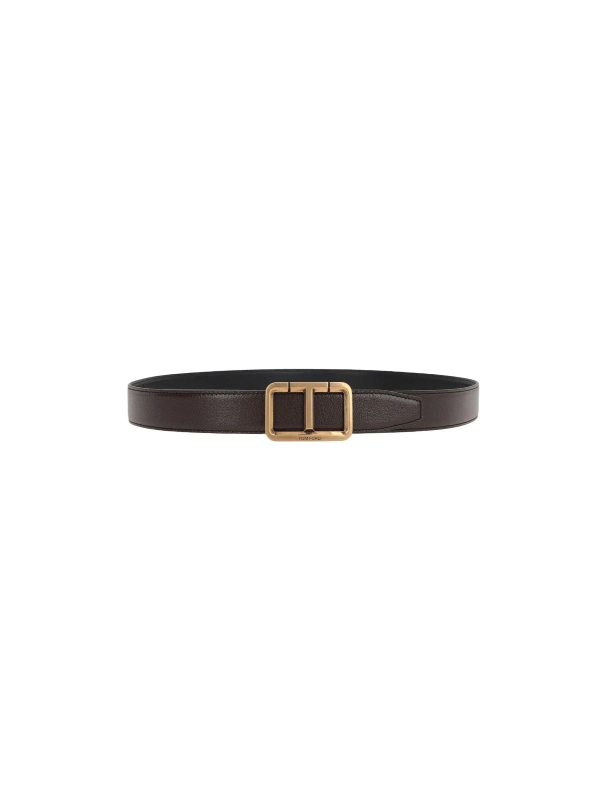 T Smooth Leather Belt-TOM FORD-JOHN JULIA