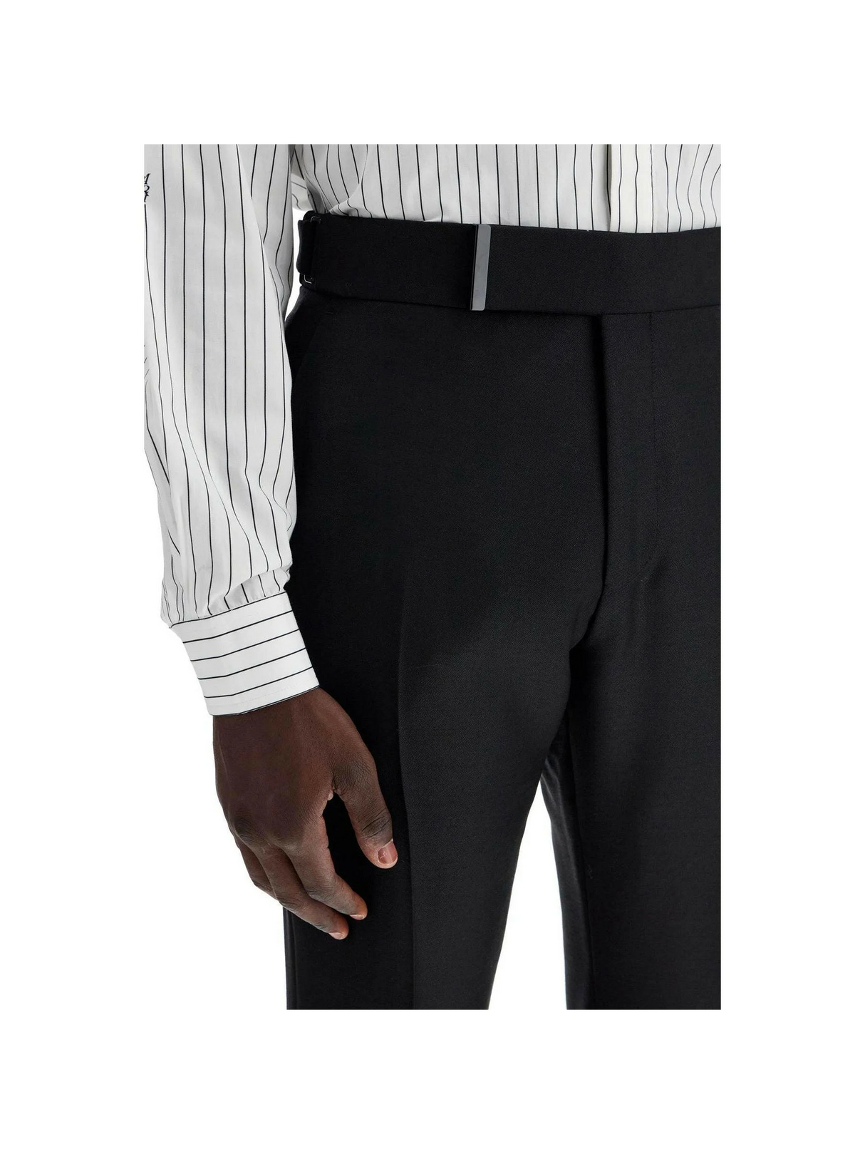 Tailored Wool And Mohair Trousers.