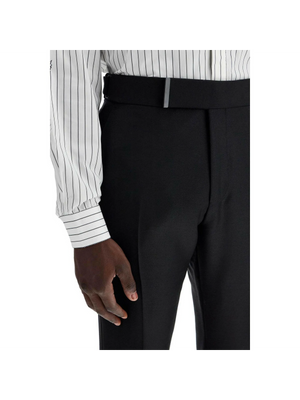 Tailored Wool And Mohair Trousers.