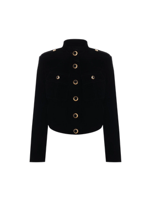 Velvet Cropped Jacket-TOM FORD-JOHN JULIA