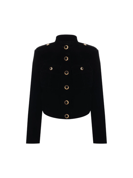 Velvet Cropped Jacket-TOM FORD-JOHN JULIA