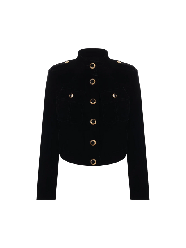 Velvet Cropped Jacket-TOM FORD-JOHN JULIA