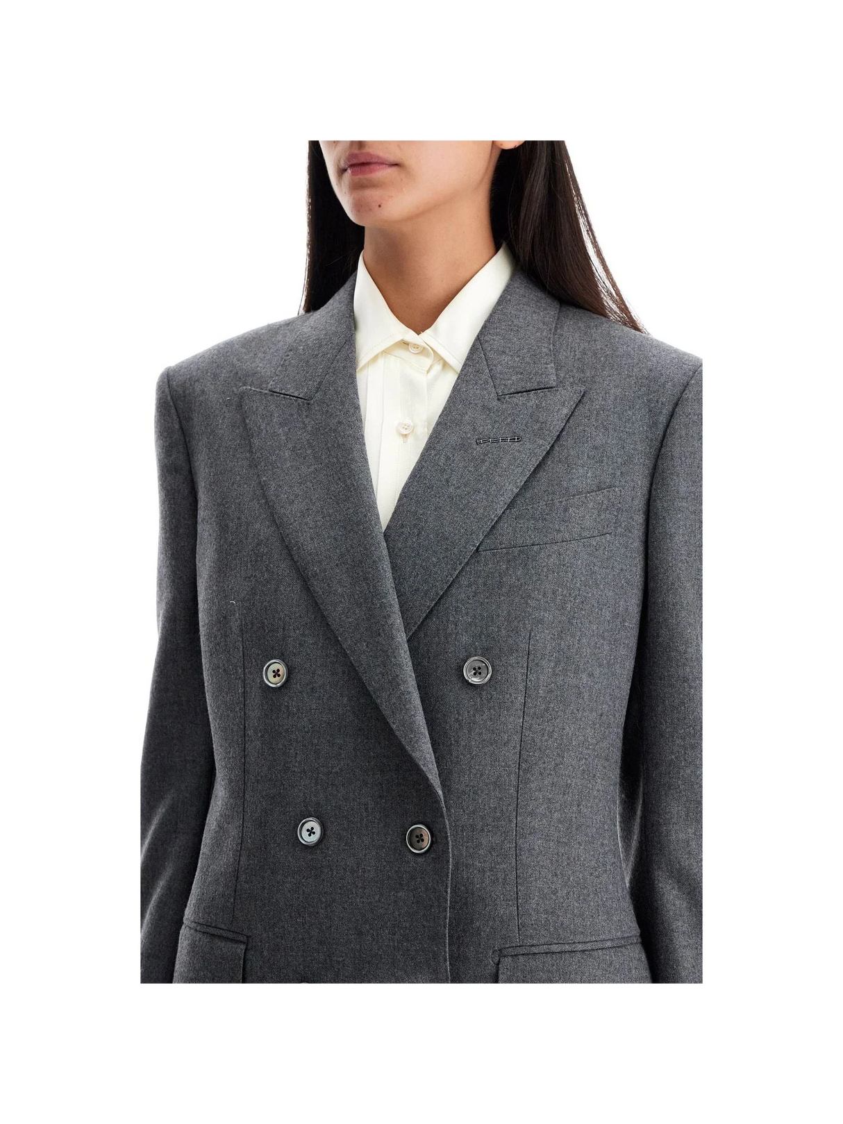 Wallis Double-Breasted Flannel Jacket - Women > Clothing > Jackets and Blazers > Blazers and gilets