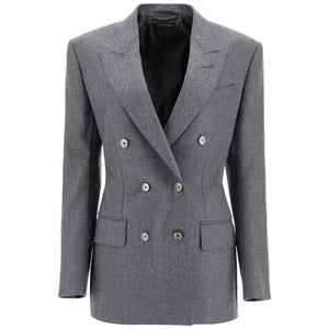 Wallis Double-Breasted Flannel Jacket - Women > Clothing > Jackets and Blazers > Blazers and gilets