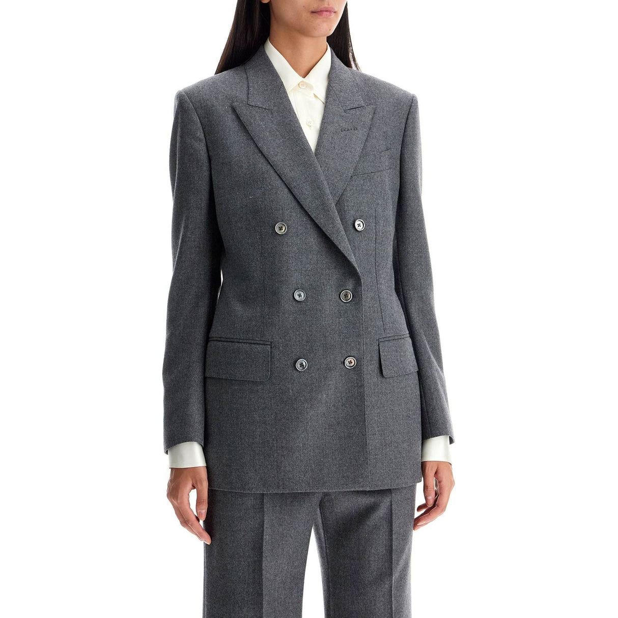 Wallis Double-Breasted Flannel Jacket - Women > Clothing > Jackets and Blazers > Blazers and gilets