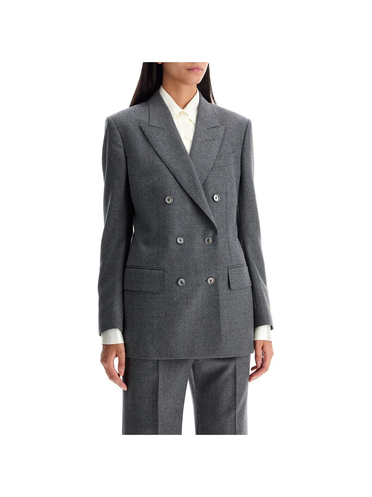 Wallis Double-Breasted Flannel Jacket - Women > Clothing > Jackets and Blazers > Blazers and gilets