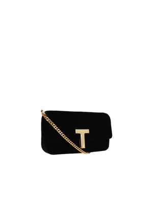 TOM FORD-Wallis Mini Velvet Shoulder Bag-JOHN JULIA