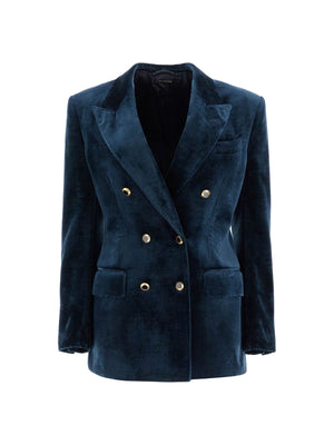 Wallis Velvet Double-Breasted Jacket