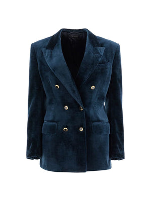 Wallis Velvet Double-Breasted Jacket - Women > Clothing > Jackets and Blazers > Blazers and gilets