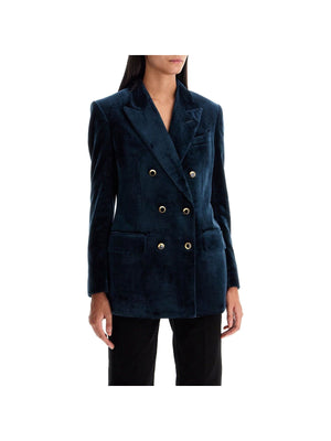 Wallis Velvet Double-Breasted Jacket