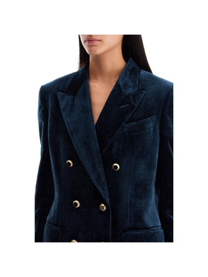 Wallis Velvet Double-Breasted Jacket