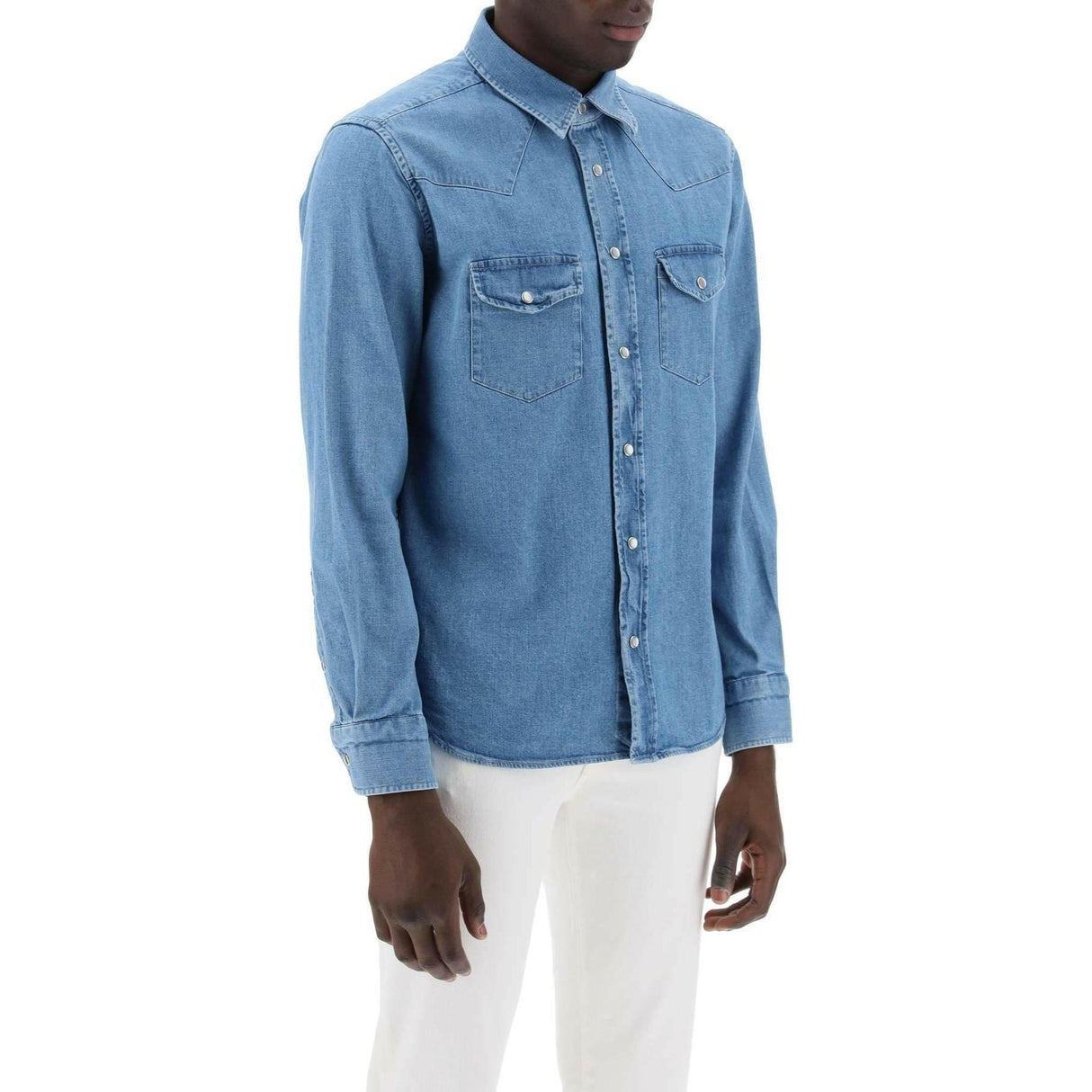 Washed Indigo Denim Western Shirt TOM FORD JOHN JULIA.